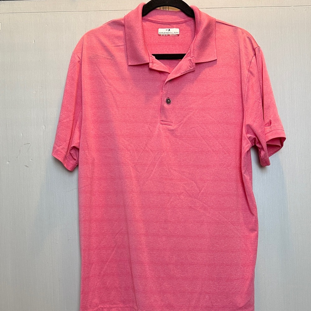 Grand Slam Vibrant Pink Polo Shirt for Men